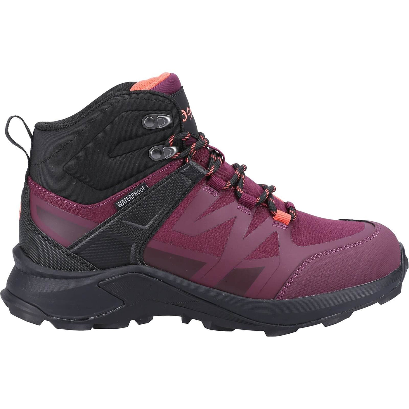Cotswold Horton Womens Hiking Boots Burgundy 4#colour_burgundy