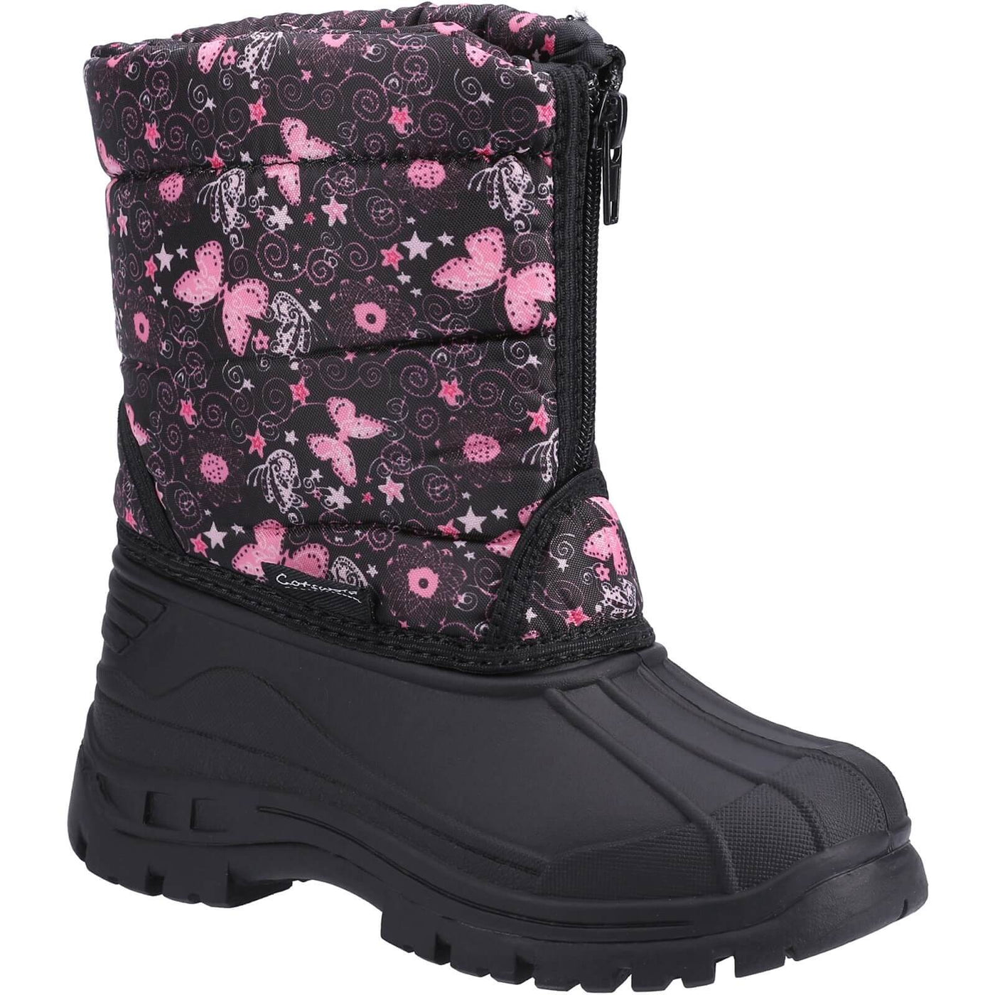 Cotswold Iceberg Zip Snow Boots Butterfly 1#colour_butterfly