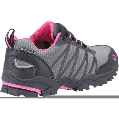 Cotswold Littledean Waterproof Hiking Boots-Pink-Grey-2