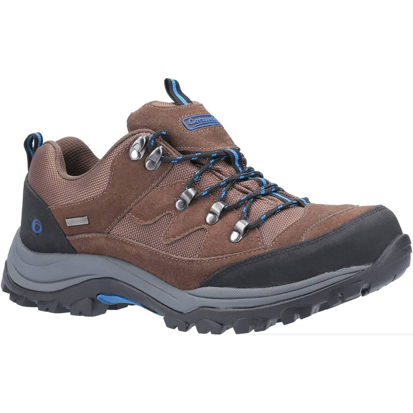 Cotswold Oxerton Hiking Shoes-Brown-Blue-Main