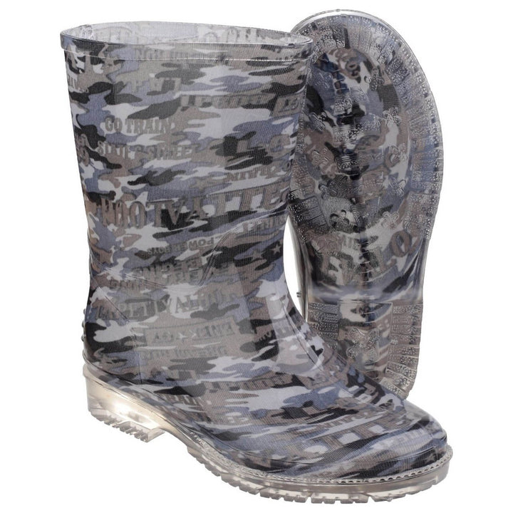 Cotswold PVC Kids Wellies-Camo-3