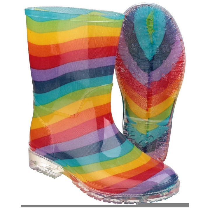 Cotswold PVC Kids Wellies-Rainbow-3