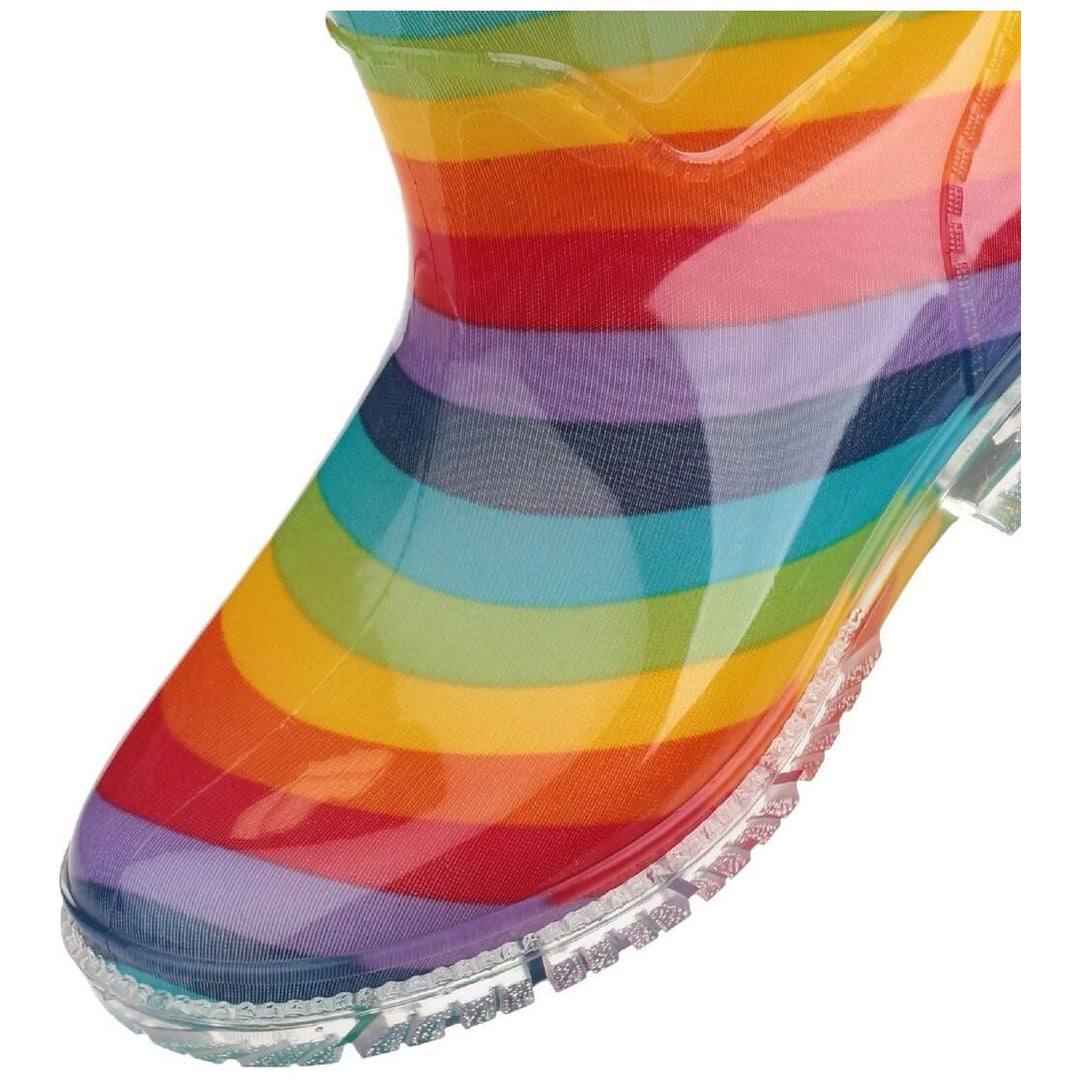 Cotswold PVC Kids Wellies-Rainbow-7