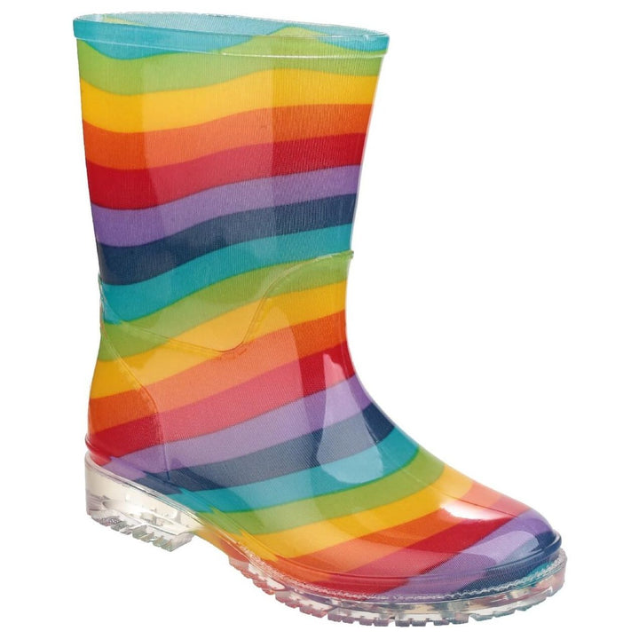 Cotswold PVC Kids Wellies-Rainbow-Main