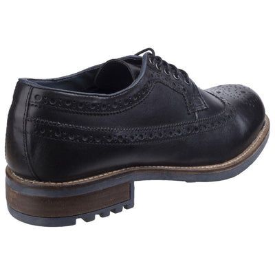 Cotswold Poplar Brogue Shoes-Black-2
