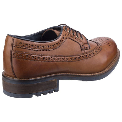 Cotswold Poplar Brogue Shoes-Tan-2