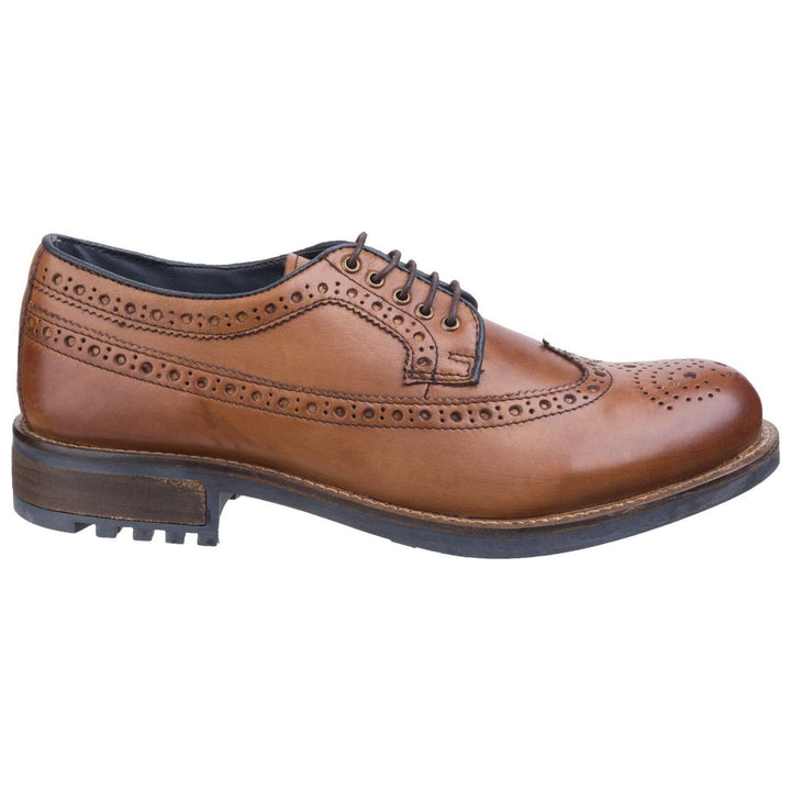 Cotswold Poplar Brogue Shoes-Tan-4