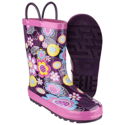 Cotswold Puddle Waterproof Boots-Flower-3