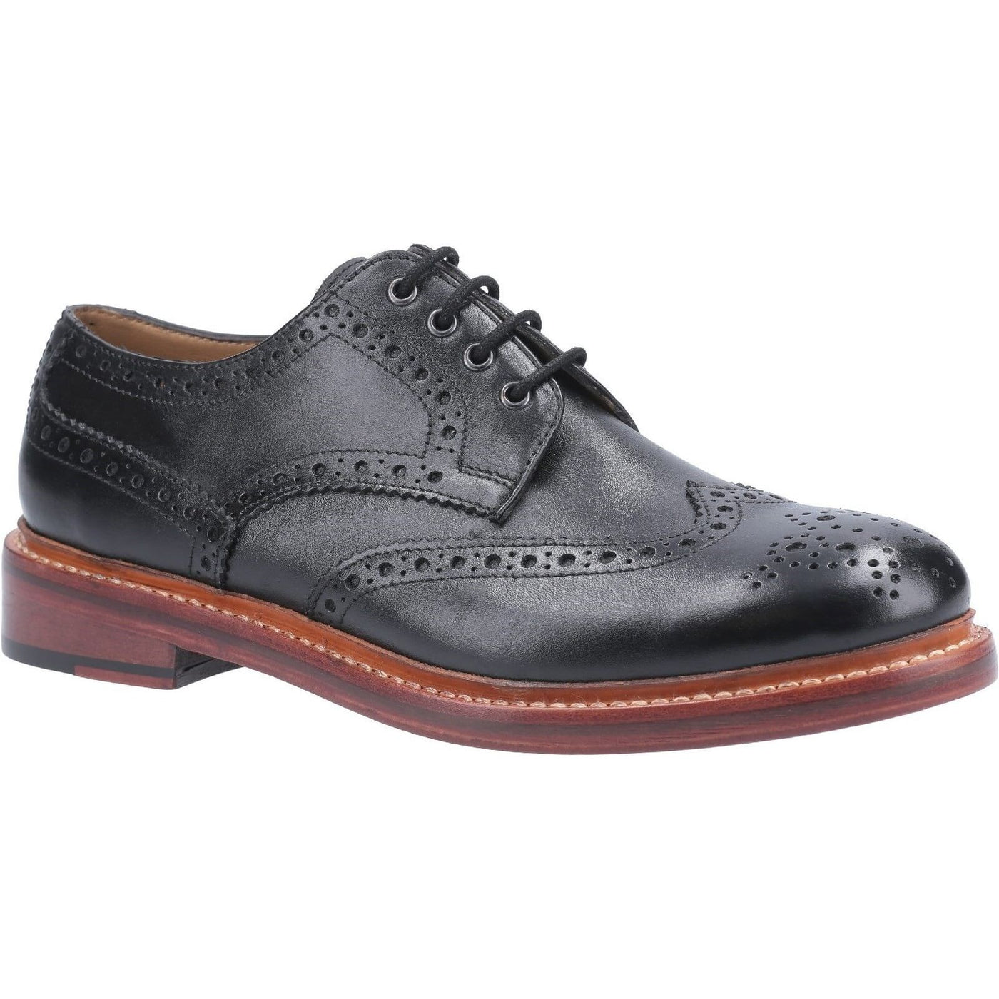 Cotswold Quenington Leather Shoes-Black-Main