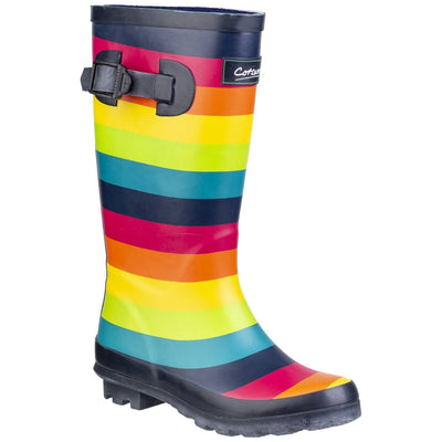 Cotswold Rainbow Kids Wellies-Multicoloured-Main