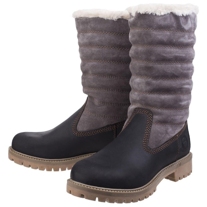 Cotswold Ripple Zip-Up Boots-Black-Grey-6