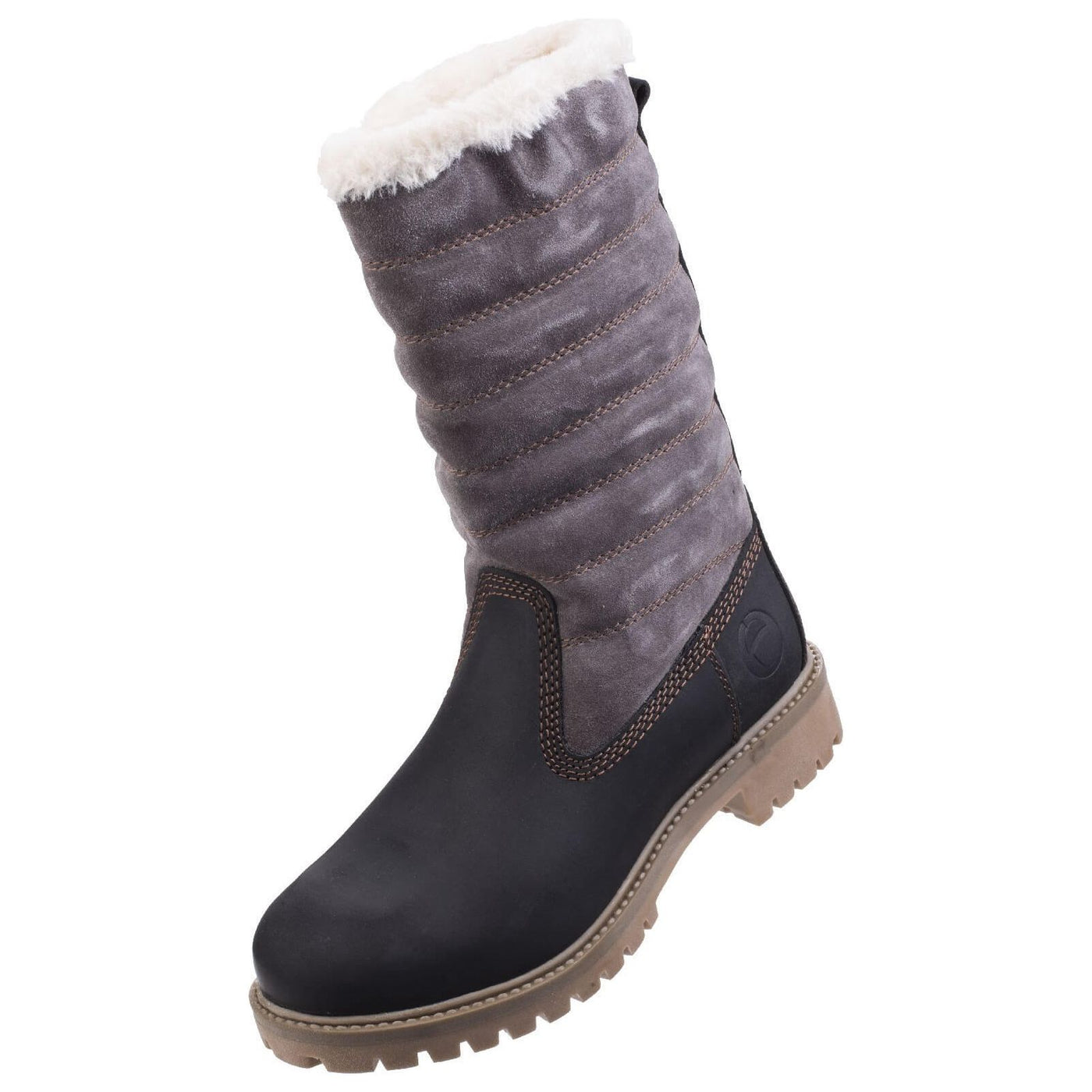 Cotswold Ripple Zip-Up Boots-Black-Grey-7