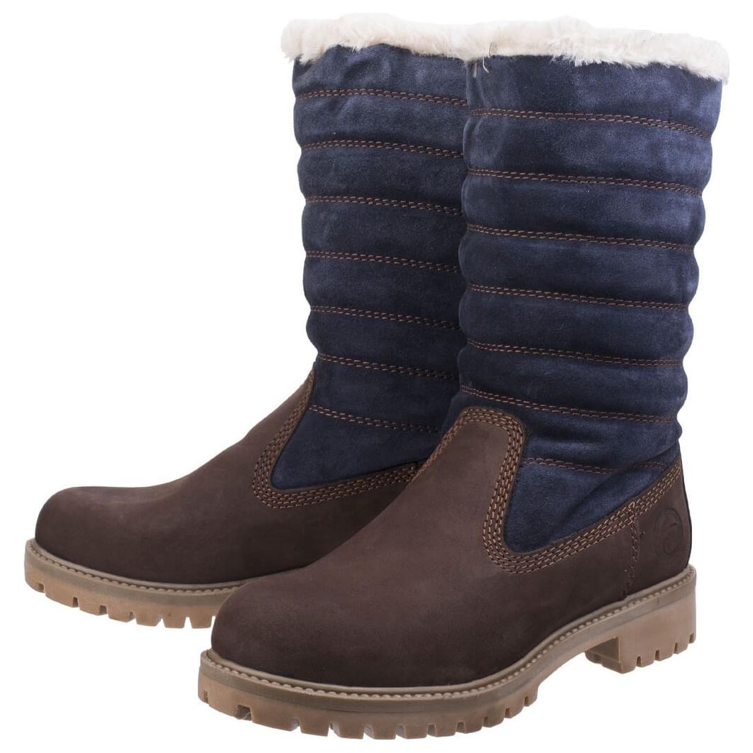 Cotswold Ripple Zip-Up Boots-Brown-Blue-6