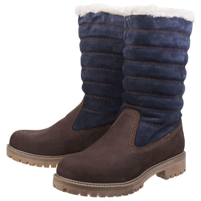 Cotswold Ripple Zip-Up Boots-Brown-Blue-6