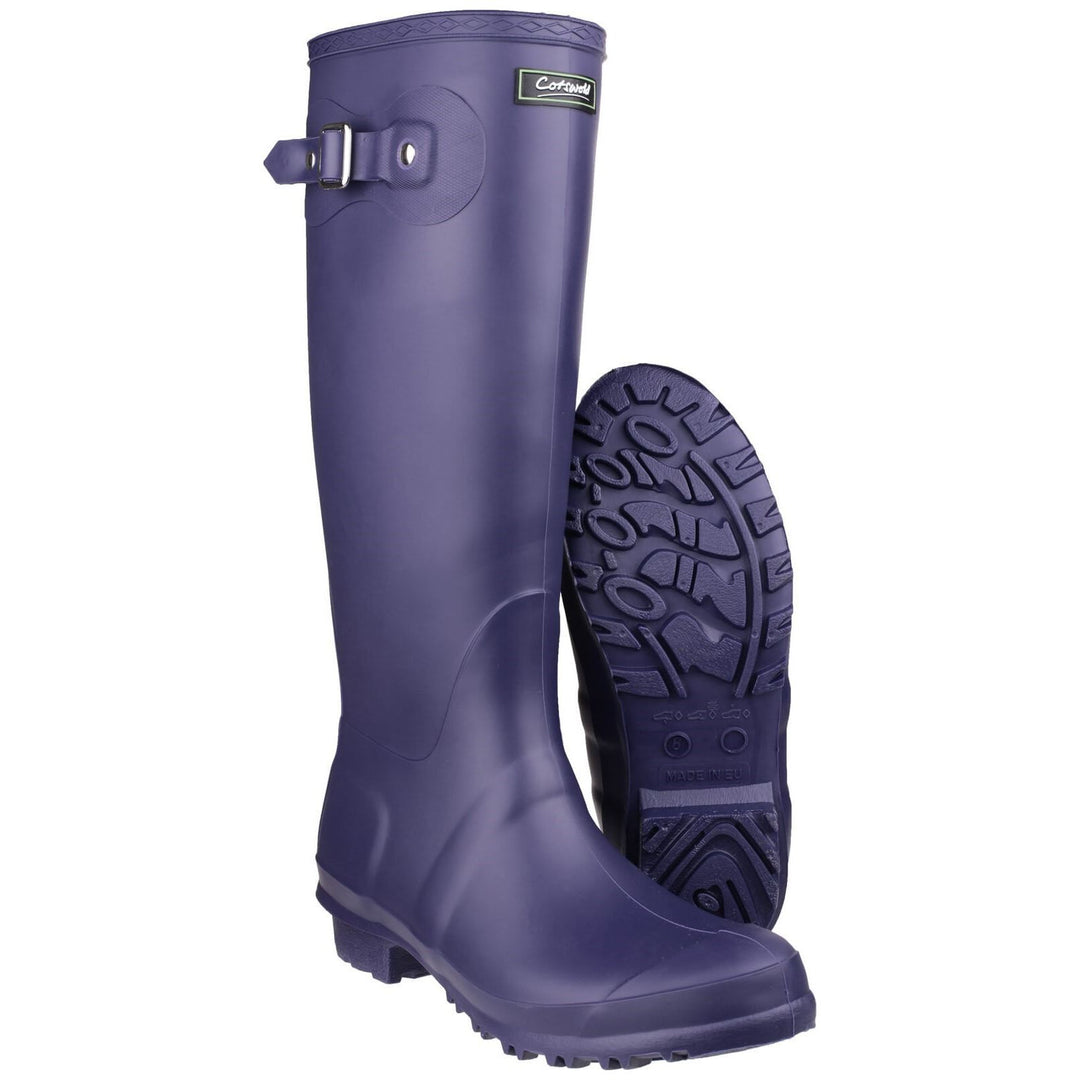 Cotswold Sandringham Buckle Wellies-Purple-3