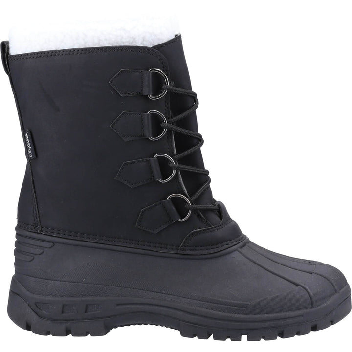 Cotswold Snowfall Waterproof Winter Boots Black 4#colour_black