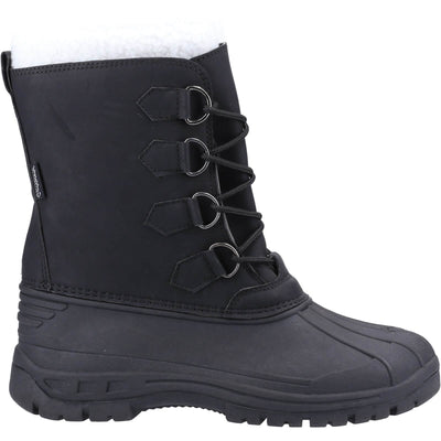 Cotswold Snowfall Waterproof Winter Boots Black 4#colour_black