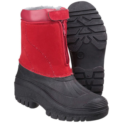 Cotswold Venture Waterproof Winter Boots-Red-3