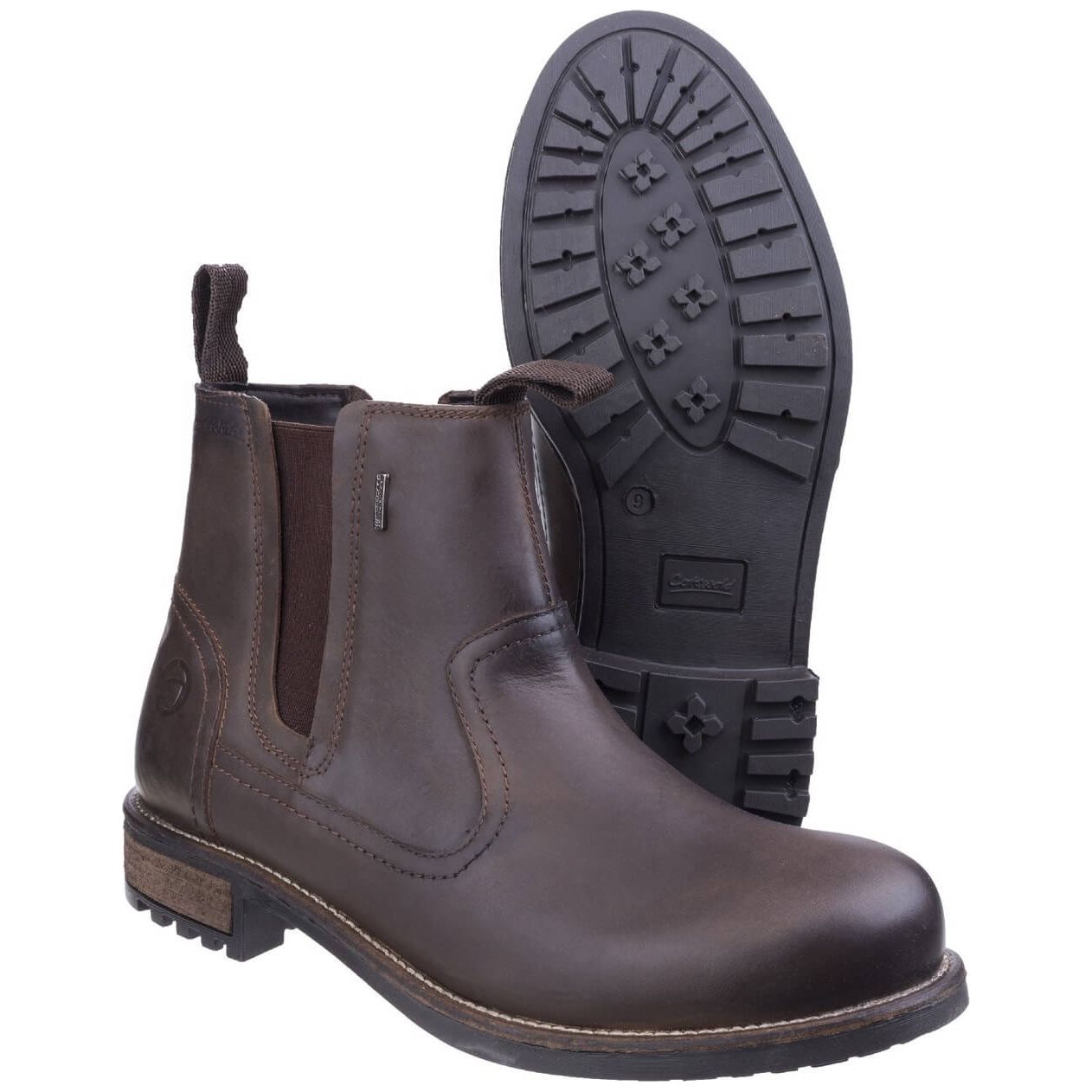 Cotswold Worcester Chelsea Boots-Brown-3