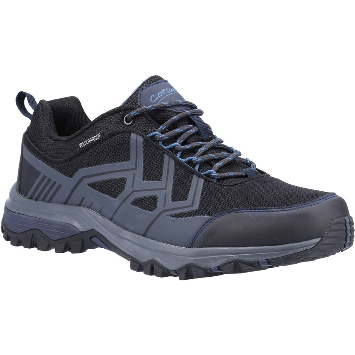 Cotswold Wychwood Low Waterproof Walking Shoes Black 1#colour_black