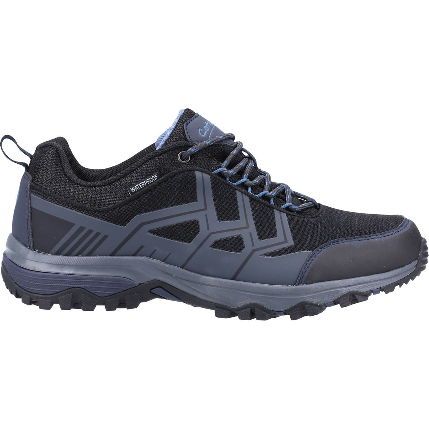 Cotswold Wychwood Low Waterproof Walking Shoes Black 4#colour_black