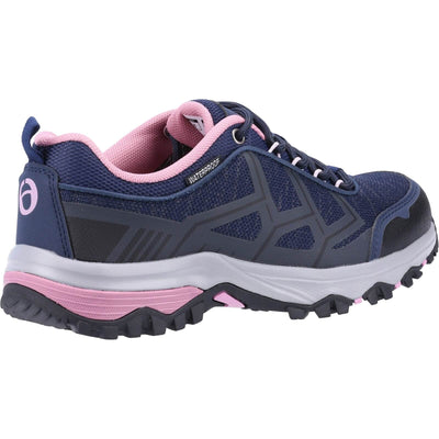 Cotswold Wychwood Low Waterproof Walking Shoes Navy/Pink 2#colour_navy-blue-pink