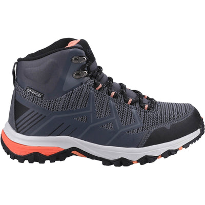Cotswold Wychwood Mid Hiking Boots Grey/Coral 4#colour_grey-coral