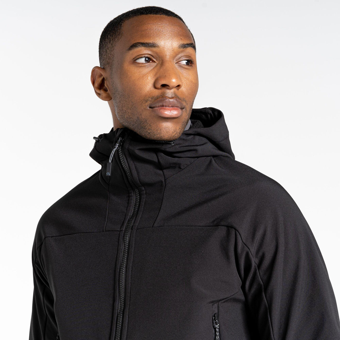 Craghoppers Expert Active Hooded Softshell Jacket Head #colour_black