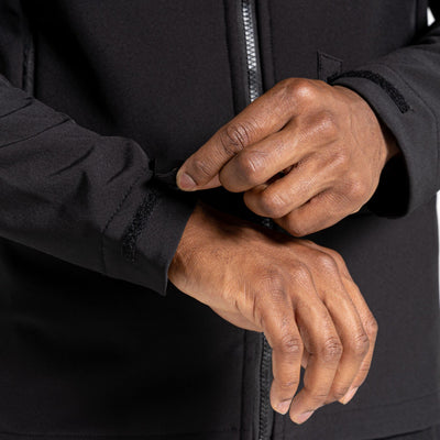 Craghoppers Expert Active Hooded Softshell Jacket Detail2 #colour_black
