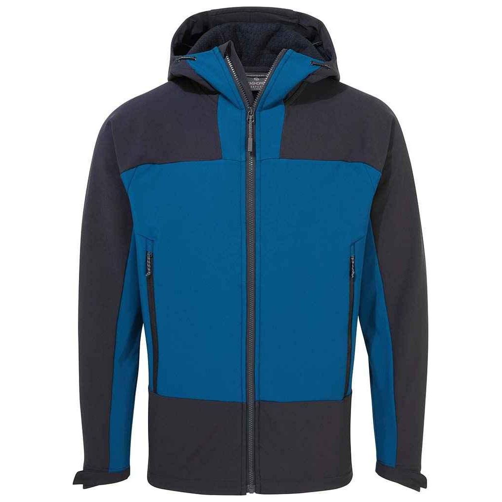 Craghoppers Expert Active Hooded Softshell Jacket Poseidon Blue/Dark Navy Main#colour_poseidon-blue-dark-navy