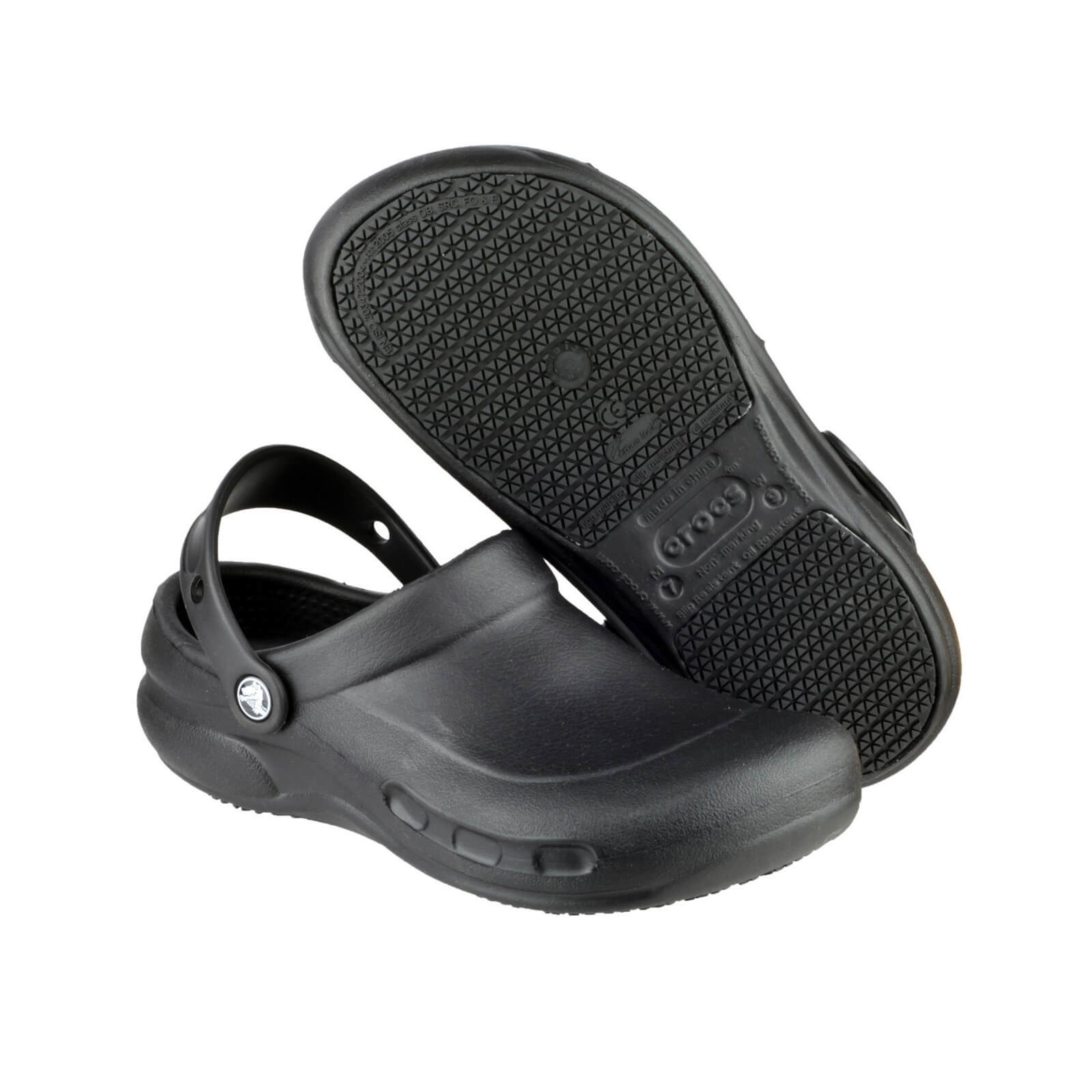 Crocs Bistro Work Clogs Black 3#colour_black