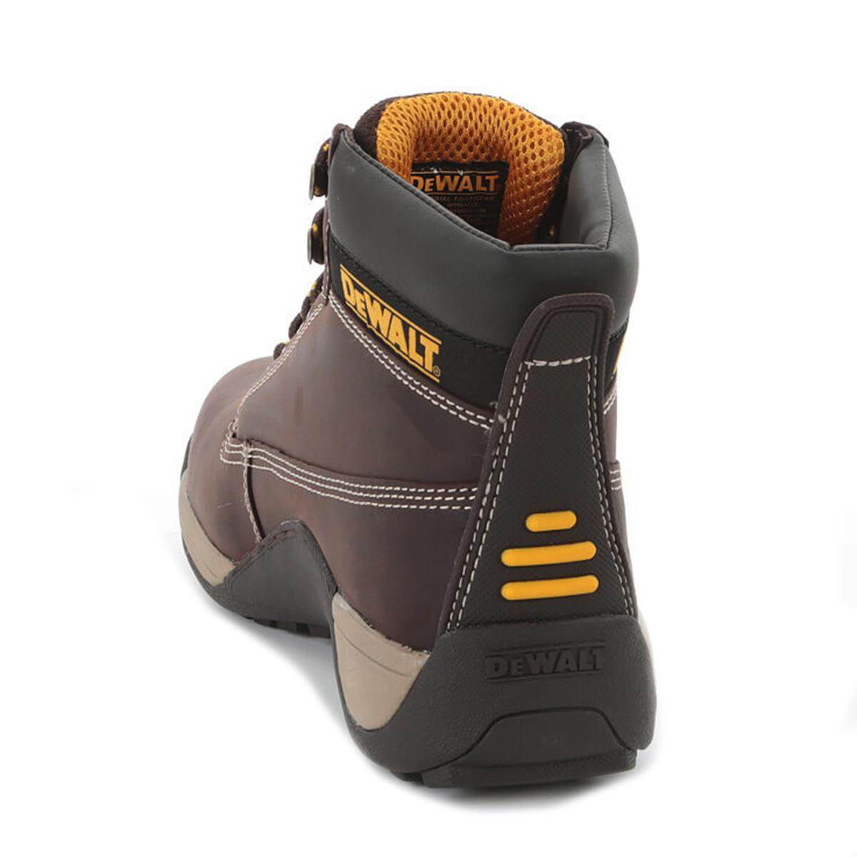 DeWalt Apprentice Brown Nubuck Safety Hiker Boots Brown Back #colour_brown