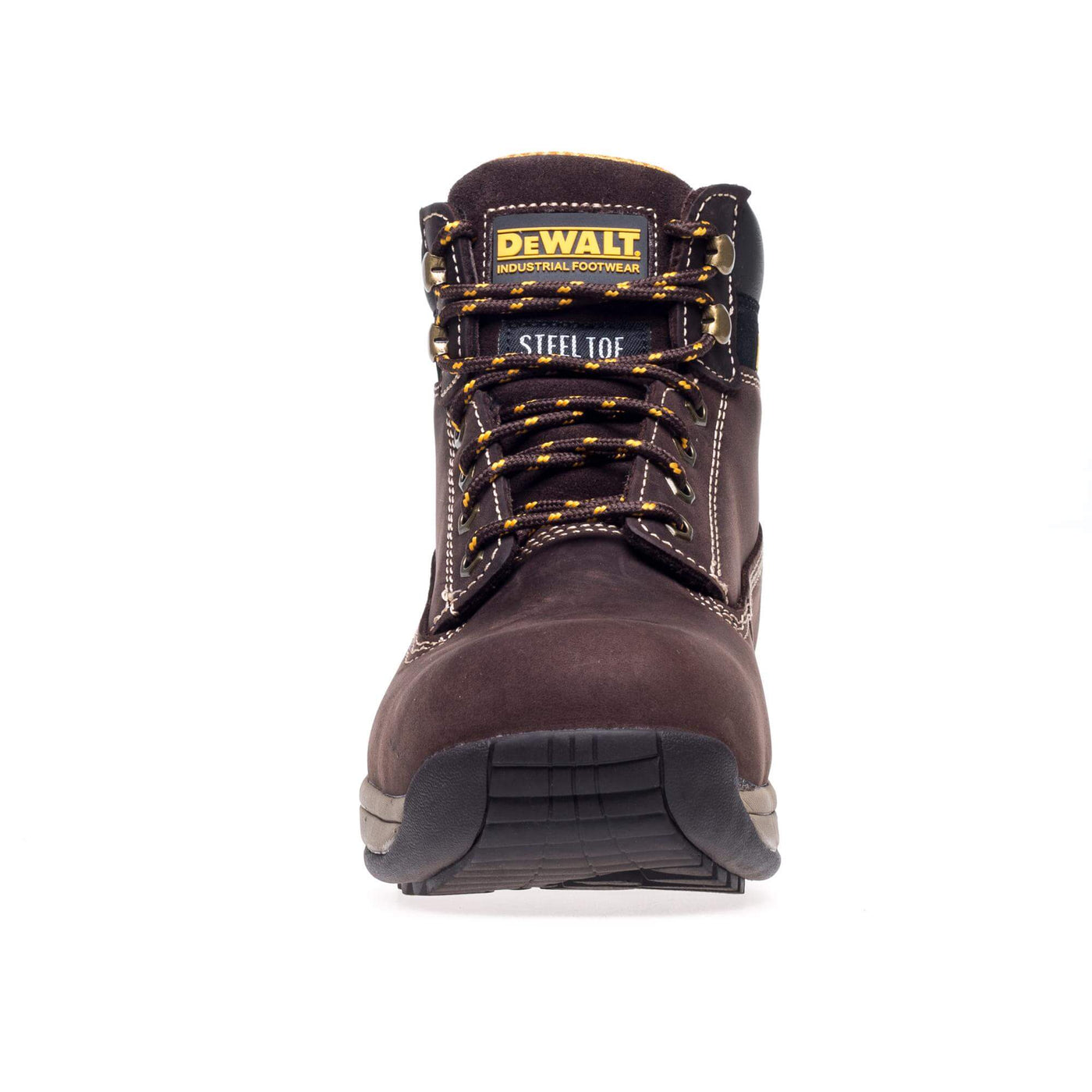 DeWalt Apprentice Brown Nubuck Safety Hiker Boots Brown Front #colour_brown