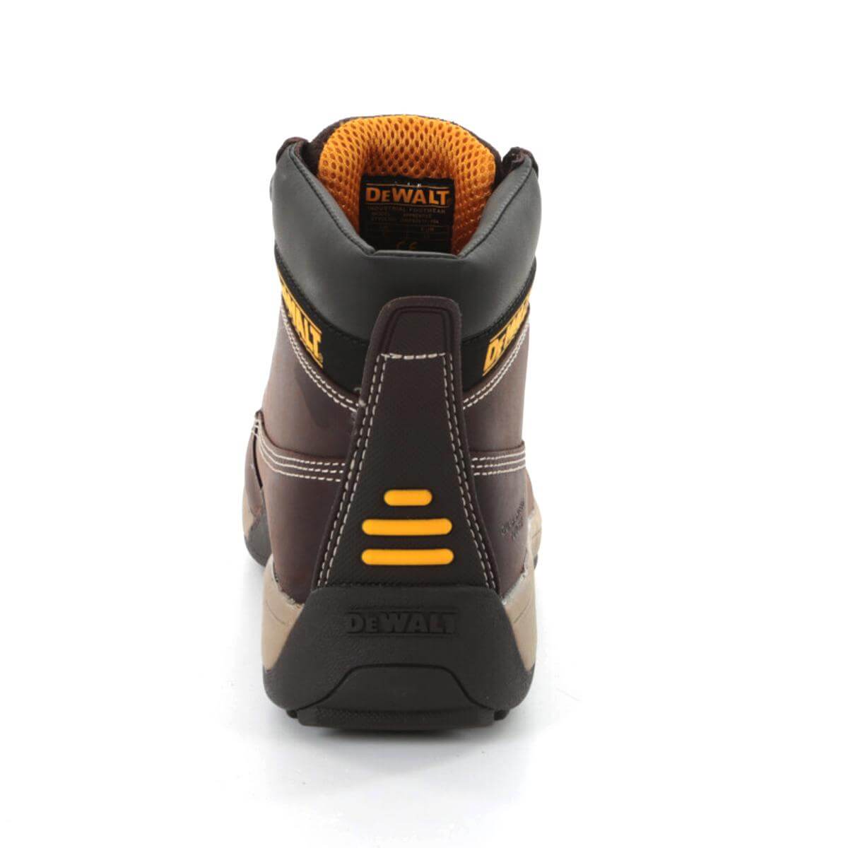 DeWalt Apprentice Brown Nubuck Safety Hiker Boots Brown Heel #colour_brown