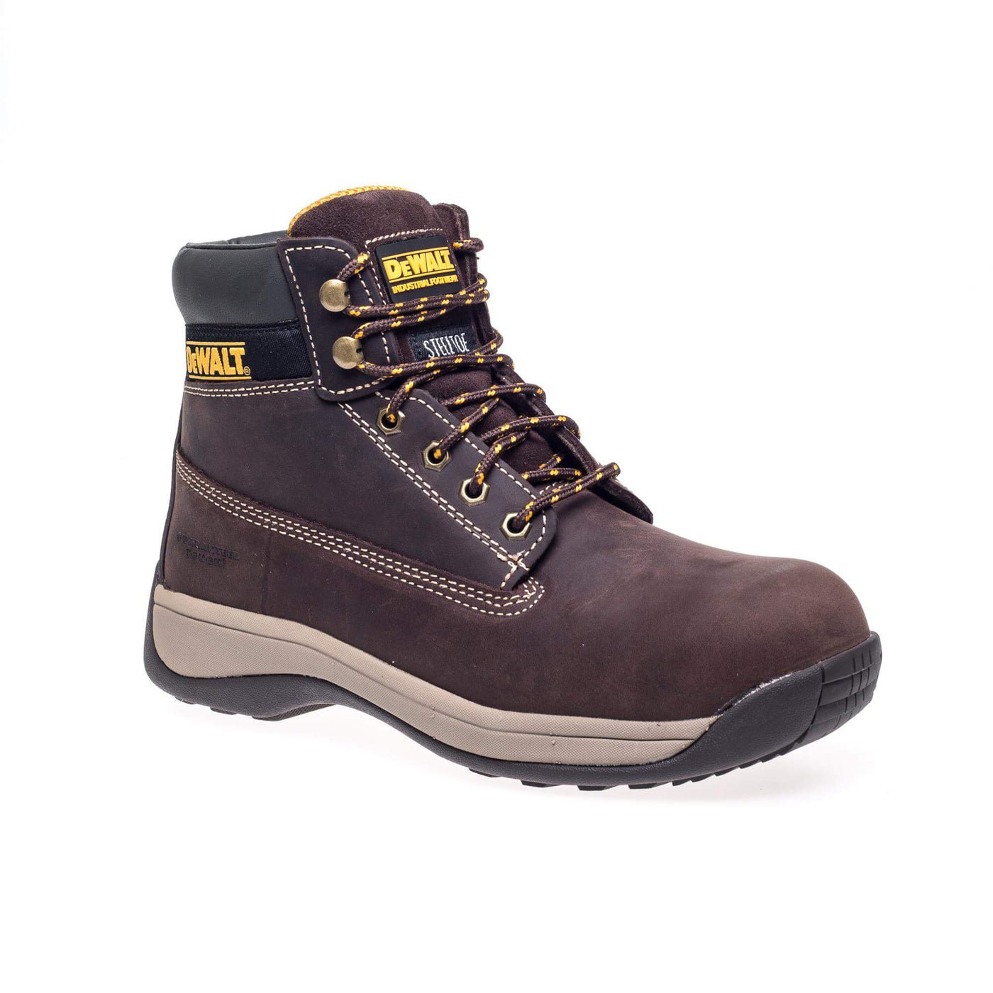 DeWalt Apprentice Brown Nubuck Safety Hiker Boots Brown Main #colour_brown