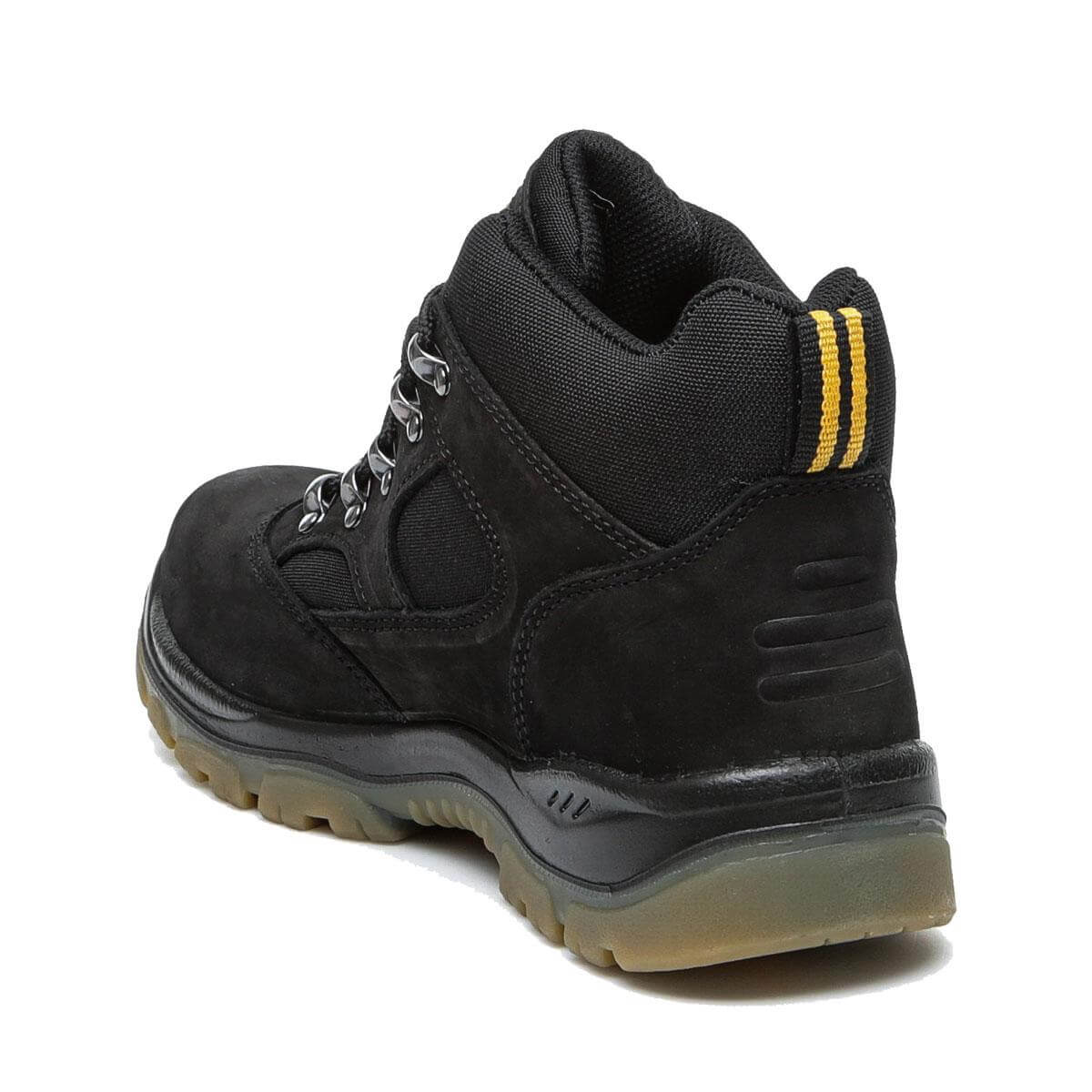 DeWalt Challenger 3 Black Waterproof Safety Hiker Boots Black Back #colour_black