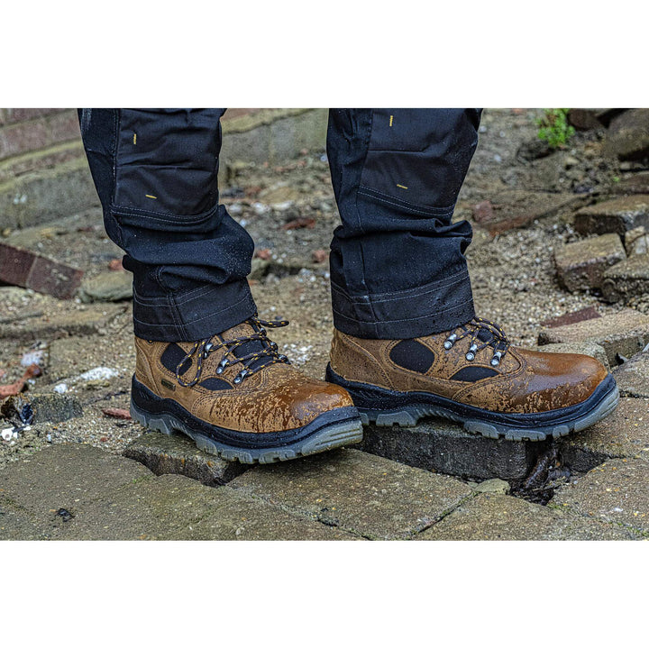 DeWalt Challenger 3 Black Waterproof Safety Hiker Boots Brown Model 1 #colour_brown