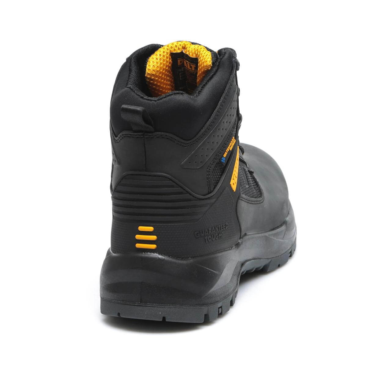DeWalt Douglas Black Waterproof Safety Boots Black Back #colour_black