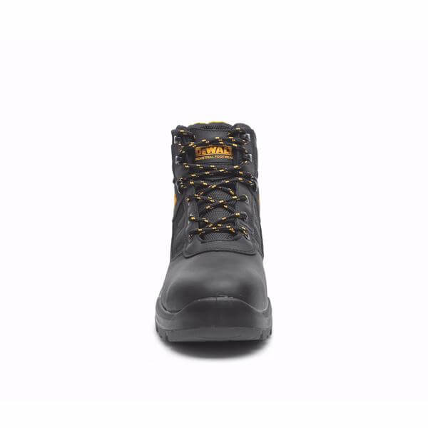 DeWalt Douglas Black Waterproof Safety Boots Black Front #colour_black
