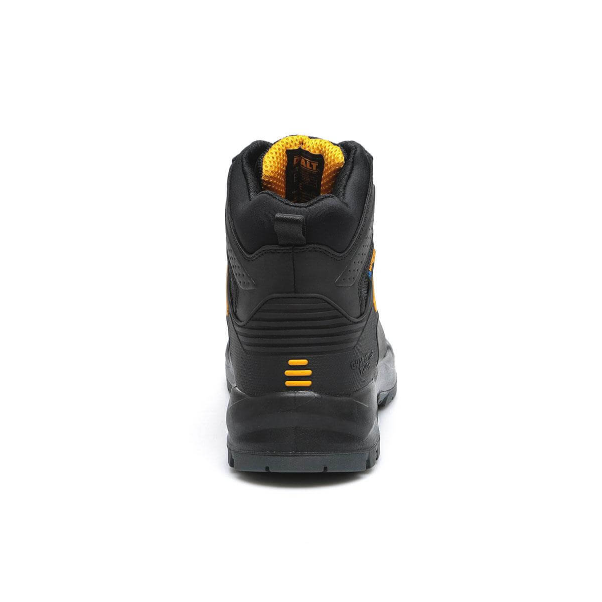 DeWalt Douglas Black Waterproof Safety Boots Black Heel #colour_black