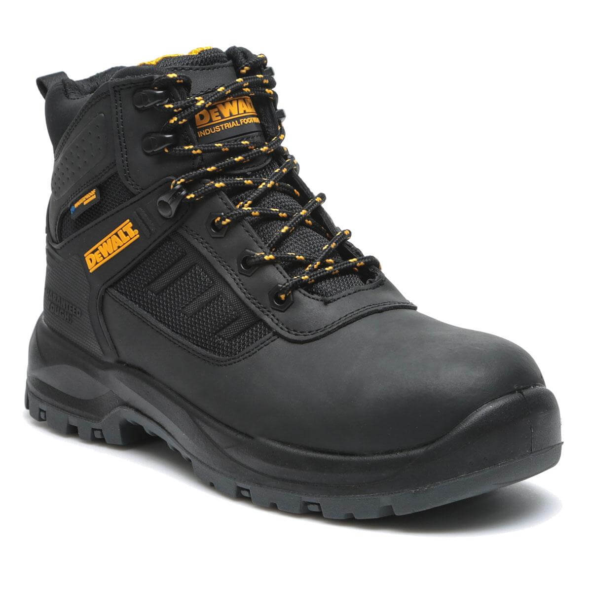 DeWalt Douglas Black Waterproof Safety Boots Black Main #colour_black