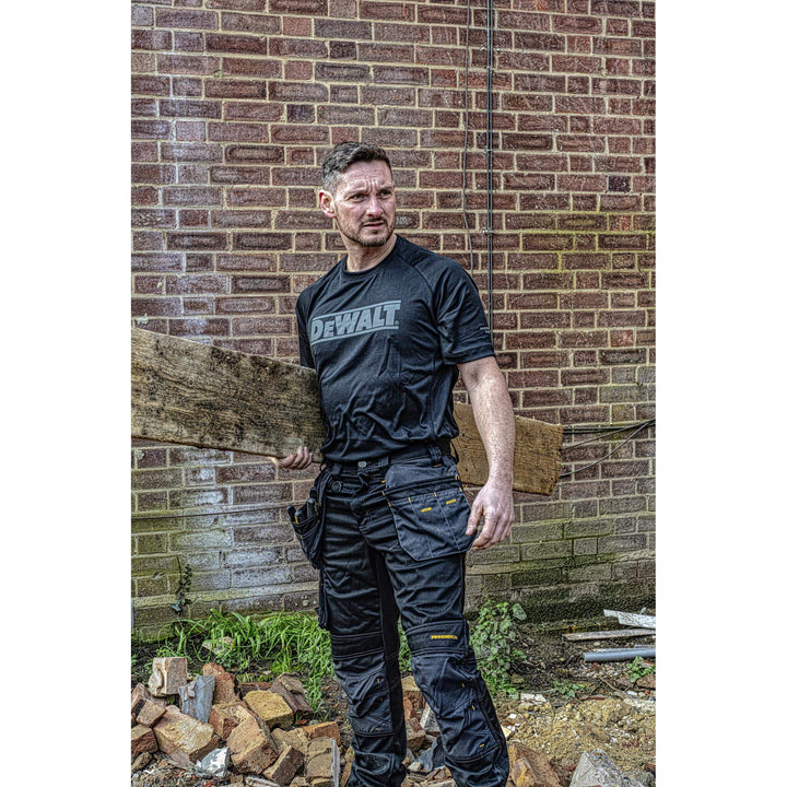 DeWalt Easton PWS Performance T Shirt Black Model 1 #colour_black