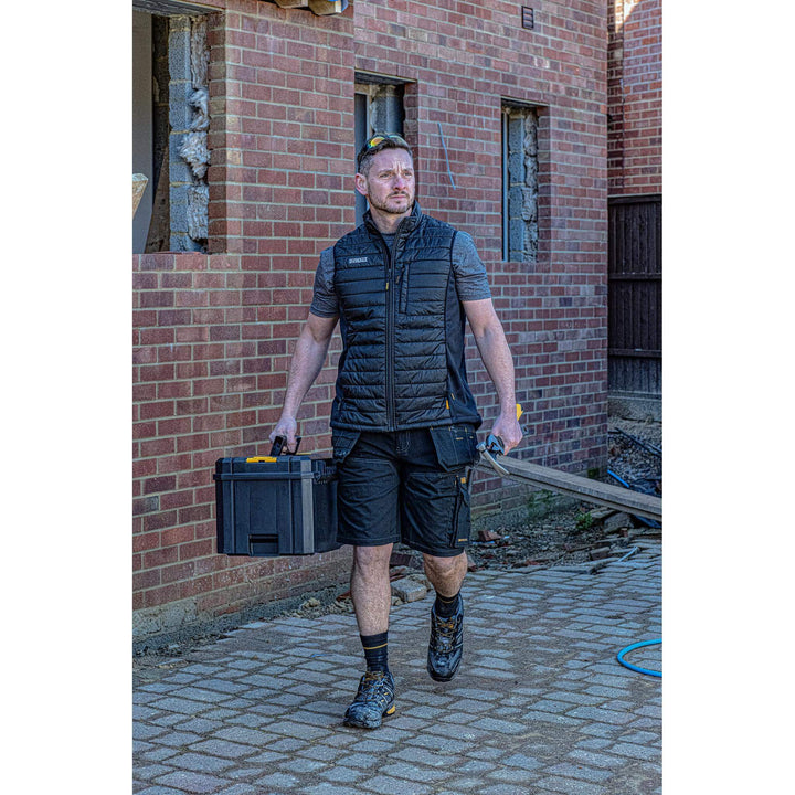 DeWalt Force Soft Padded Lightweight Gilet Black Model 3 #colour_black