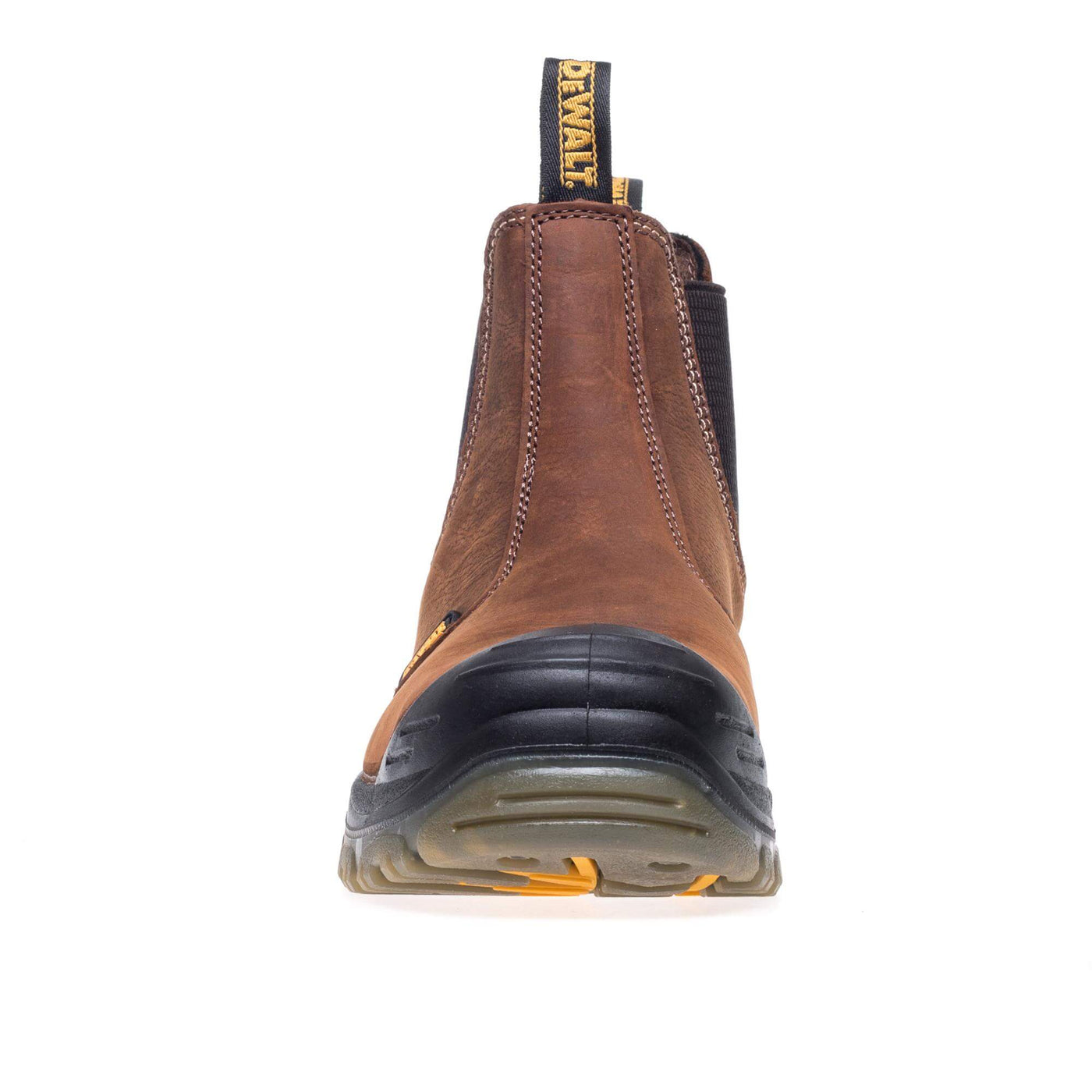 DeWalt Grafton Brown Waxy Safety Dealer Boots Brown Front #colour_brown