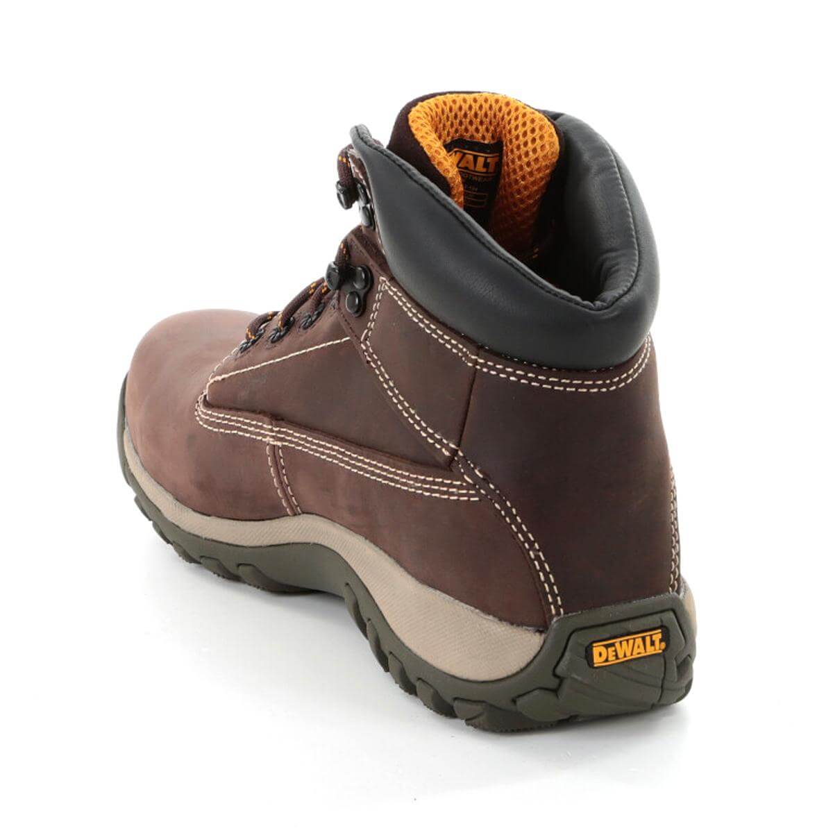 DeWalt Hammer Brown Metal Free Safety Boots Brown Back #colour_brown