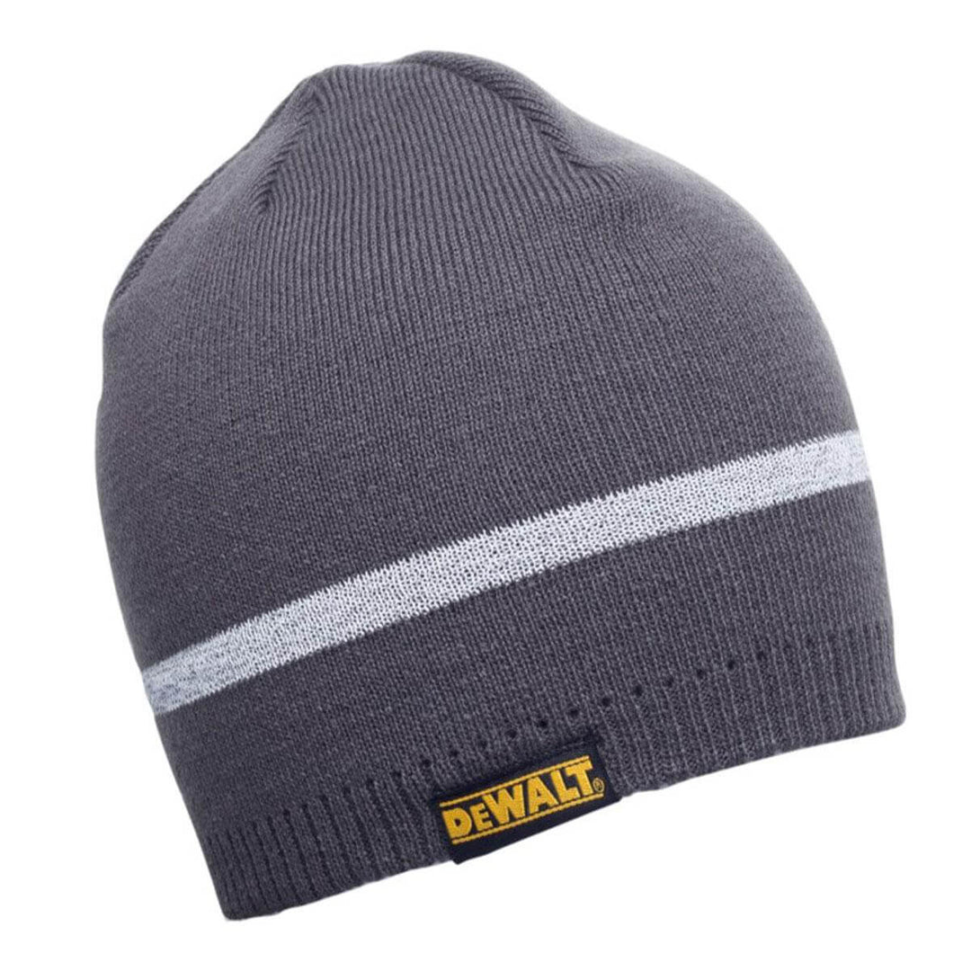 DeWalt Knitted Reflective Beanie Hat Grey Main #colour_grey