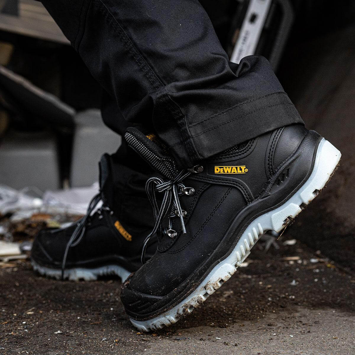 DeWalt Laser Black Safety Hiker Boots Black Model 2 #colour_black