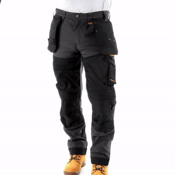 DeWalt Memphis Slim Fit Stretch Trousers Grey Model 5 #colour_grey