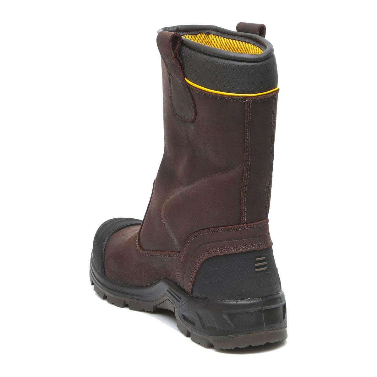 DeWalt Millington Metal Free Lightweight Waterproof Safety Rigger Boots Brown Back #colour_brown