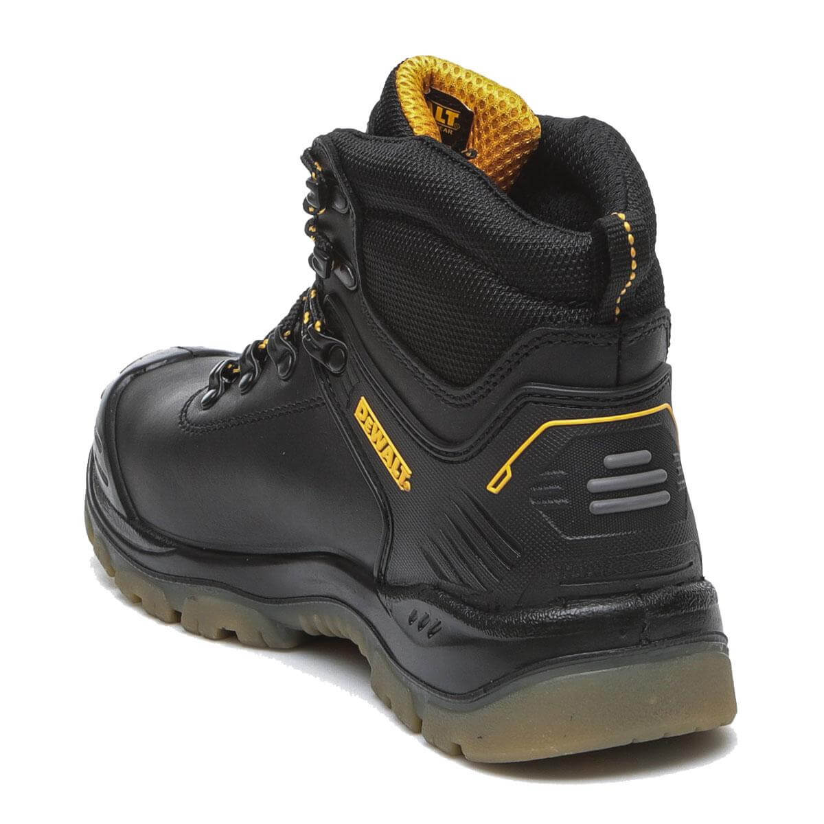 DeWalt Newark Waterproof Safety Hiker Boots Black Back #colour_black